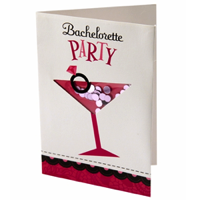 Martini confetti Bachelorette party invitation